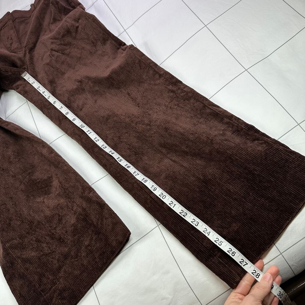 J.Crew Pants Womens 2 Petite Brown Wide Leg Trouser Stretch Corduroy Academia - Picture 11 of 13